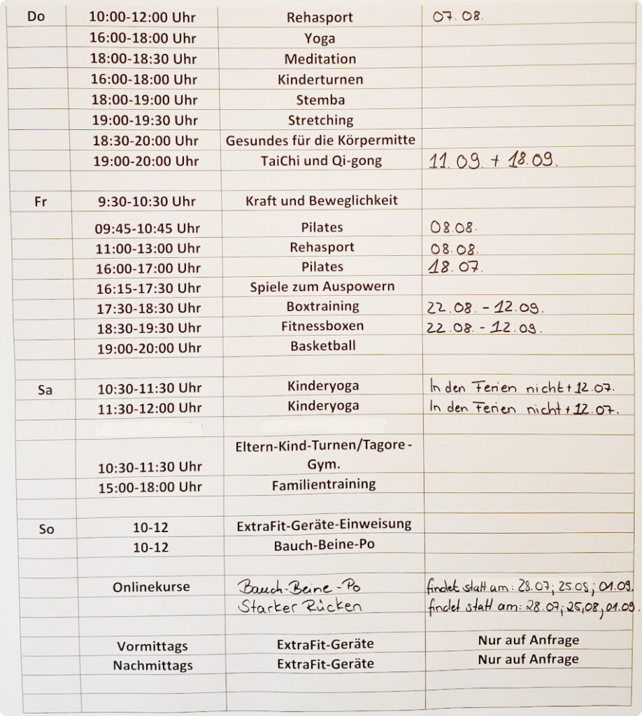 FFM Sommerplan 2025